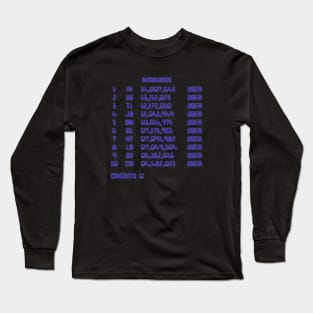 Lightcycle High Scores Long Sleeve T-Shirt